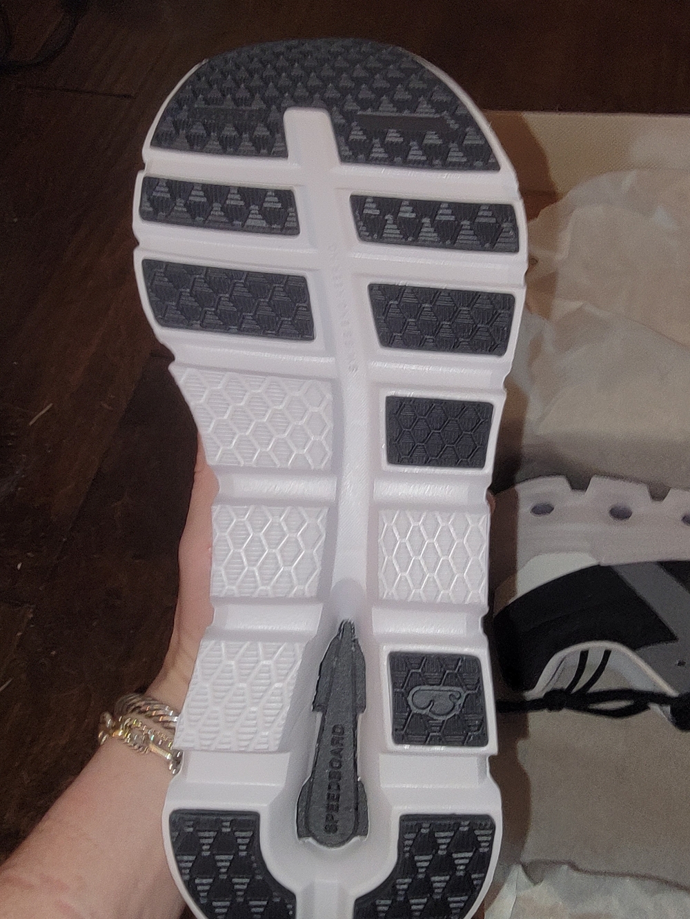 On Women’s Cloudrunner Athletic Shoes - Black & Gray - Picture 6 of 8